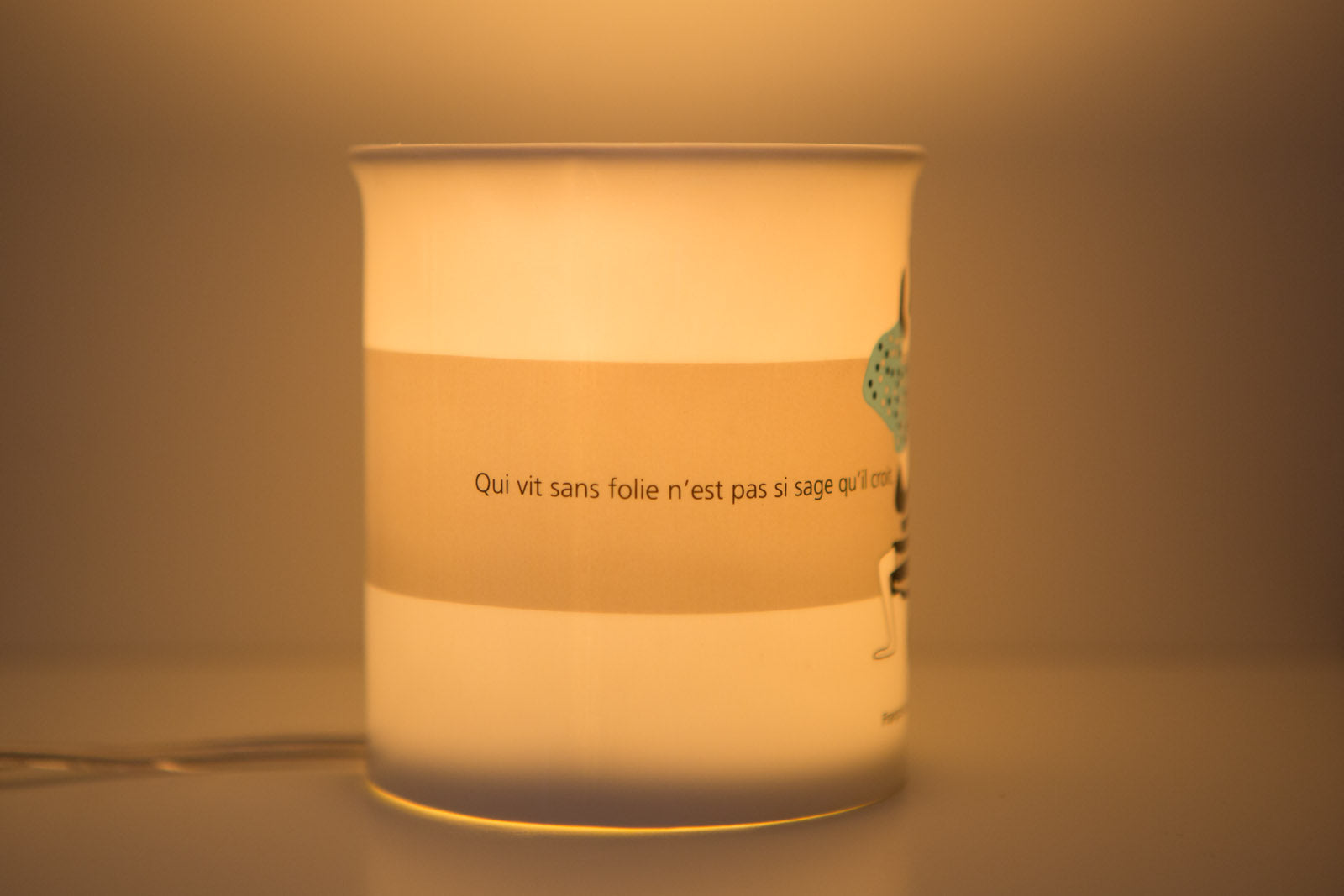 Lampada letteraria - Chi vive senza follie non è saggio come crede (in Italiano e in originale in Francese) Francois de La Rochefoucauld